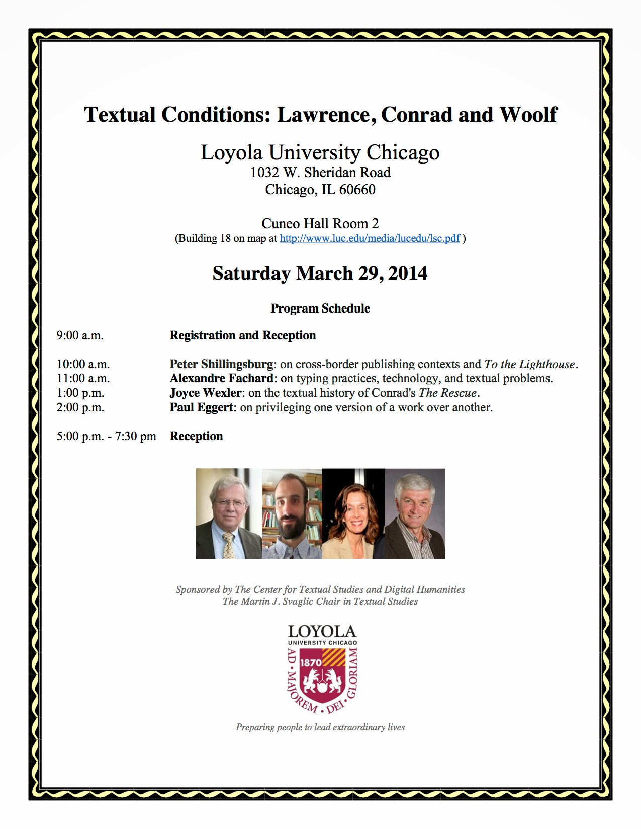 Textual Conditions: Lawrence, Conrad and Woolf - Peter Shillingsburg, Alexander Fachard, Joyce Wexler, Paul Eggert, March 29, 2014
